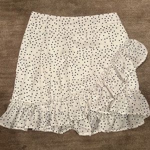 This is a mini white shirt with black small polkadots from shein